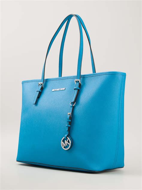 michael kors jet set tote blue|michael kors designer tote jetset.